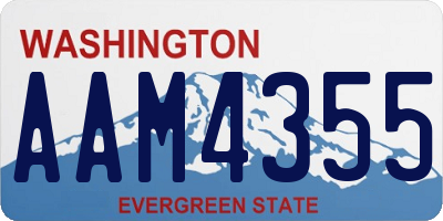 WA license plate AAM4355