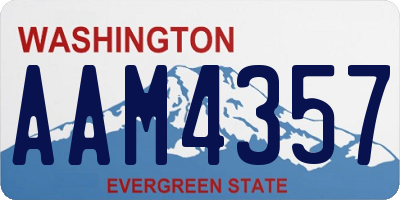 WA license plate AAM4357
