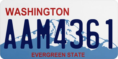 WA license plate AAM4361