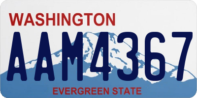 WA license plate AAM4367