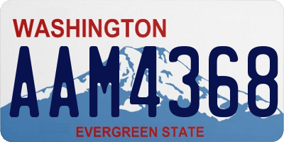 WA license plate AAM4368