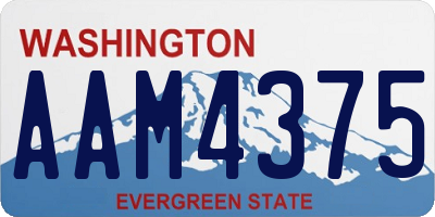 WA license plate AAM4375