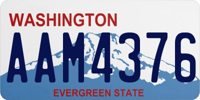 WA license plate AAM4376