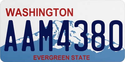 WA license plate AAM4380