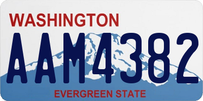 WA license plate AAM4382