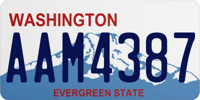 WA license plate AAM4387
