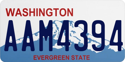 WA license plate AAM4394
