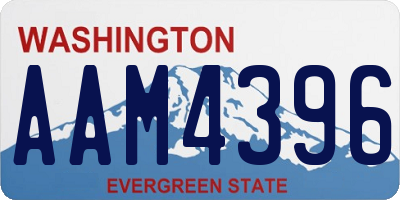 WA license plate AAM4396