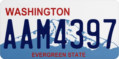 WA license plate AAM4397