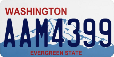 WA license plate AAM4399