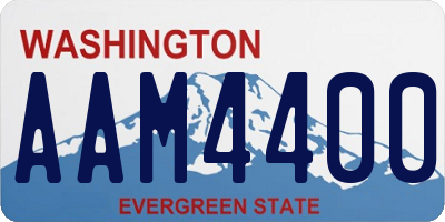 WA license plate AAM4400