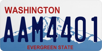 WA license plate AAM4401