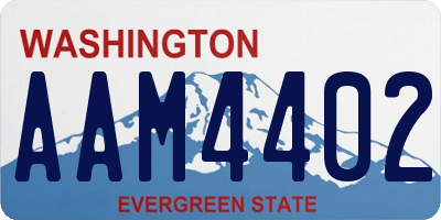 WA license plate AAM4402