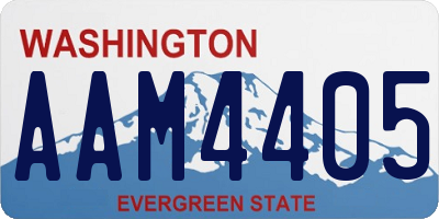 WA license plate AAM4405