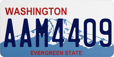 WA license plate AAM4409