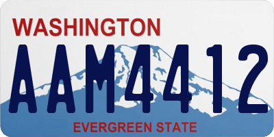 WA license plate AAM4412