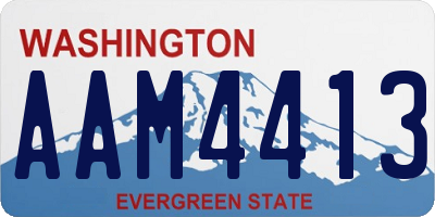 WA license plate AAM4413