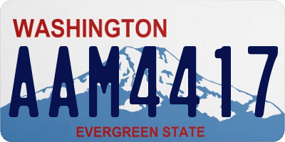 WA license plate AAM4417