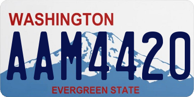 WA license plate AAM4420