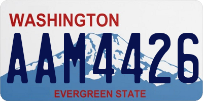 WA license plate AAM4426