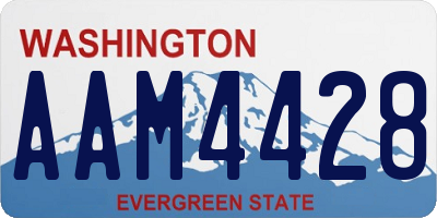 WA license plate AAM4428