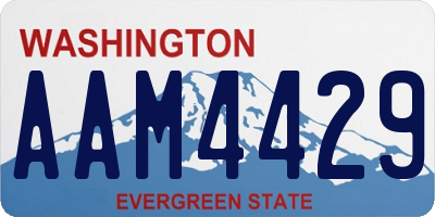 WA license plate AAM4429