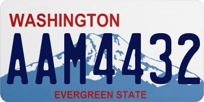 WA license plate AAM4432