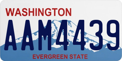 WA license plate AAM4439