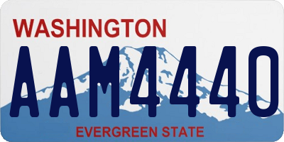 WA license plate AAM4440