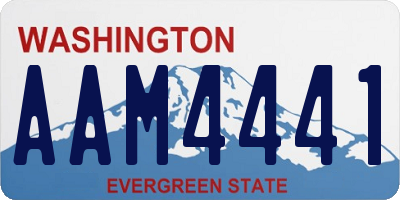 WA license plate AAM4441
