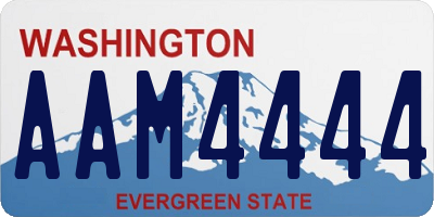 WA license plate AAM4444