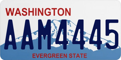 WA license plate AAM4445