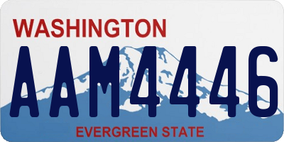 WA license plate AAM4446
