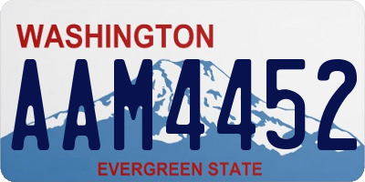 WA license plate AAM4452