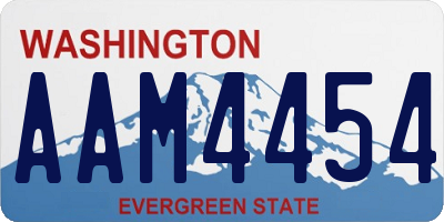 WA license plate AAM4454