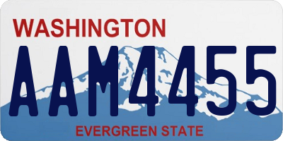 WA license plate AAM4455