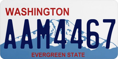 WA license plate AAM4467