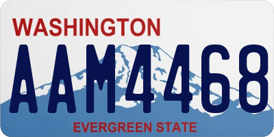 WA license plate AAM4468