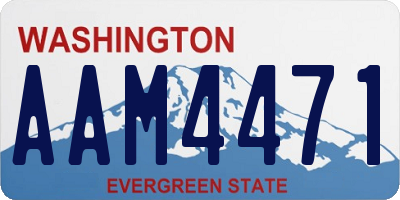 WA license plate AAM4471