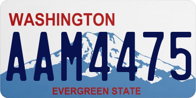 WA license plate AAM4475