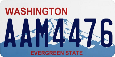 WA license plate AAM4476