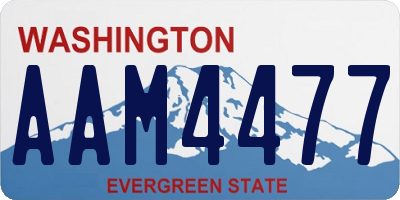 WA license plate AAM4477