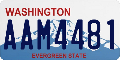 WA license plate AAM4481