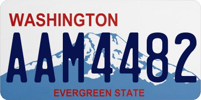 WA license plate AAM4482