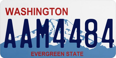 WA license plate AAM4484