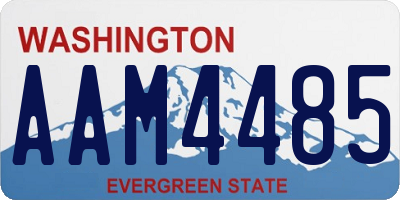 WA license plate AAM4485