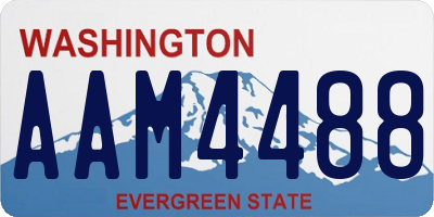 WA license plate AAM4488