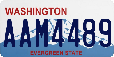 WA license plate AAM4489