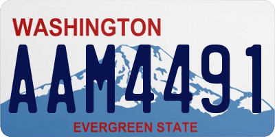 WA license plate AAM4491