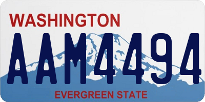 WA license plate AAM4494